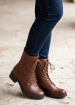 Botin color Camel para Dama Taco Bajo M666 Caramelo 35