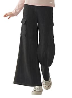 Pantalon Ancho Tejido Nina Negro 4 anos