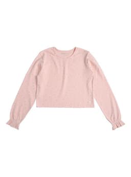 Polera Manga Afranelada larga Nina con Estampado Rosado 16 anos