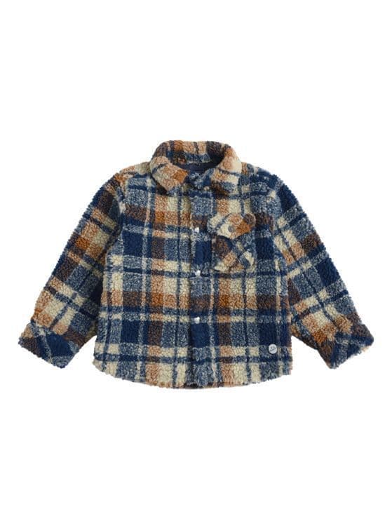 Chaqueta Chiporro Lenadora Bebe Nino a Cuadros Cafe 6 meses