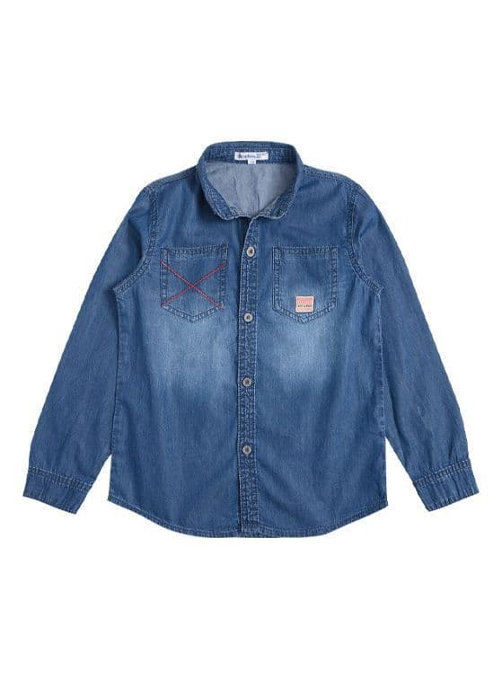Camisa Mezclilla Nino Azul 4 anos