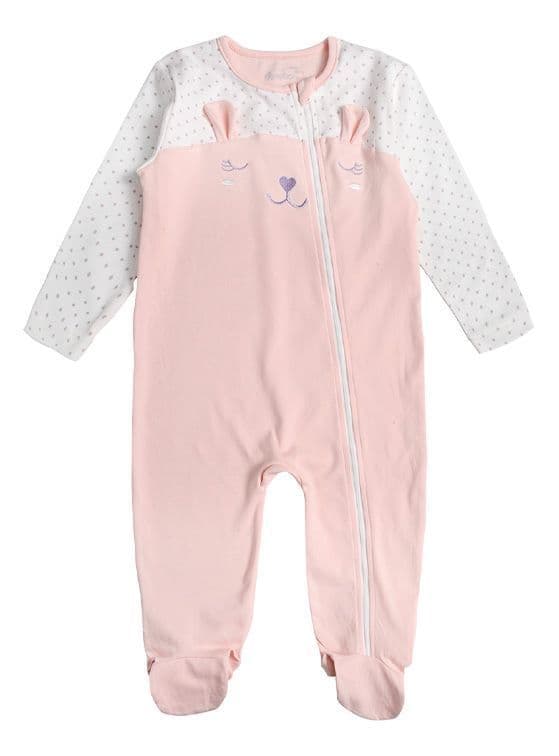 Pijama Manga Larga Bebe Nina Rosado 24 Meses