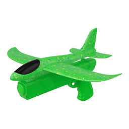 Juguete Avion Planeador Con Pistola Disparo Aereo Ninos Verde