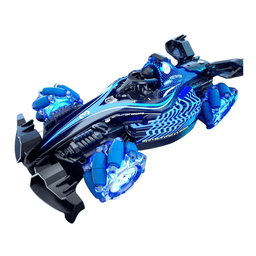 Auto a Control Remoto RC F1 Con Vapor Luz y Giros Stunt Car Azul