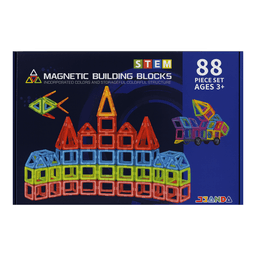 Set de Construccion Magnetico Piezas Magneticas 88 Piezas Negro