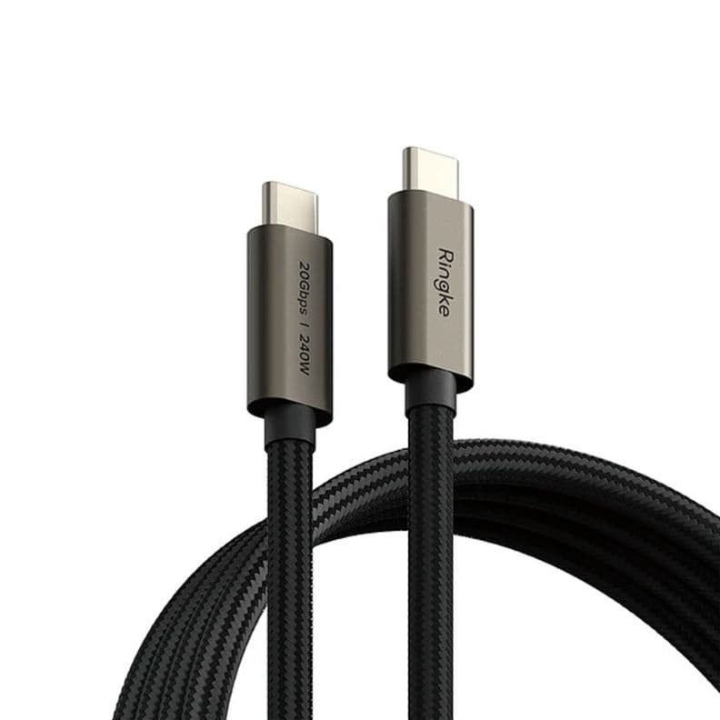 Cable Ringke USB 3 2 Gen 2x2 USB C 2m 240w Negro