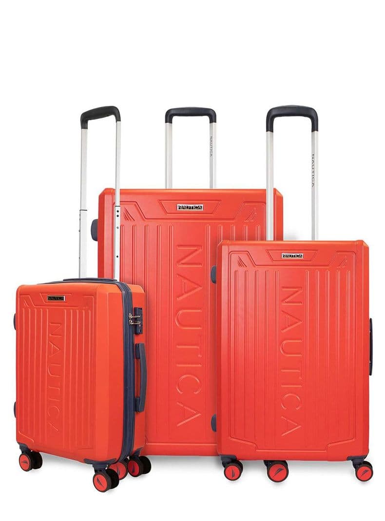 Set 3 Maletas Copper Nautica S+M+L Cabina 10k Mediana 20k y Grande 23k naranja Naranjo