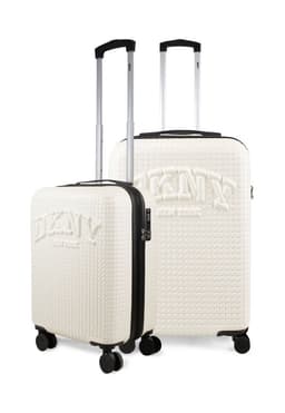 Pack 2 Maletas Donna Karan Hot Town S 10k + M 20k blanca DKNY Blanco