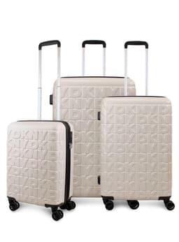 Set 3 Maletas Donna Karan Meghan Cabina Mediana Grande beige L