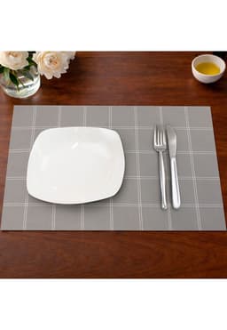 Individual de mesa Nautica Home 45x30cm gris a cuadros