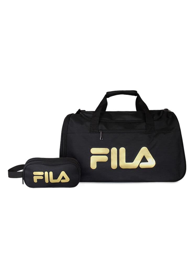 Pack Bolso Verona gold 71 lts + Neceser Spark Fila Negro L