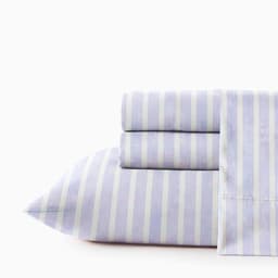 Juego de sabanas Nautica 4 piezas microfibra 2 plazas lineas celeste