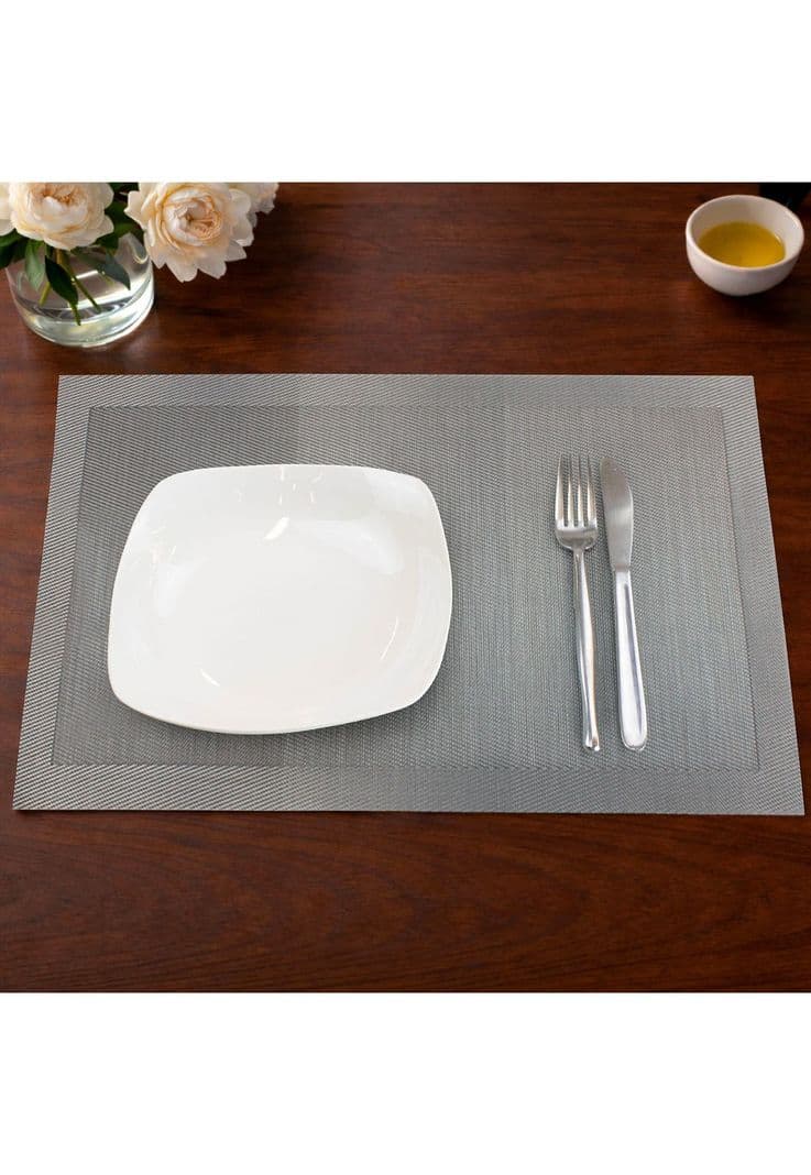 Pack 2 Individuales de mesa Nautica Home 45x30cm degrade gris Plata