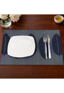 Individual de mesa Nautica Home 45x30cm reversible hojas azul S