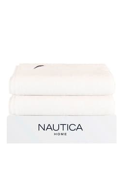 Pack 2 Toallas de Bano SIGNATURE Nautica Home 100% algodon 69x137cm Blanco