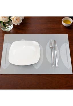Individual de mesa Nautica Home 45x30cm reversible hojas blanco S