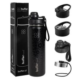 Botella Termica Agua Buffer Acero Inoxidable + Tapas 700ml Gris Oscuro