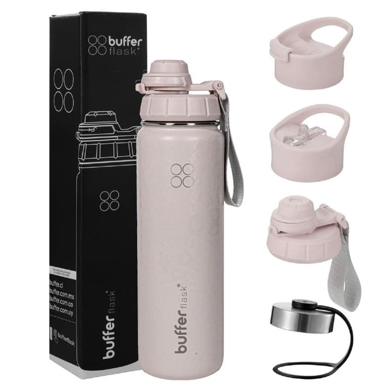 Botella Termica Agua Buffer Acero Inoxidable + Tapas 700ml Salmon