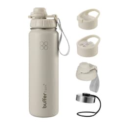 Botella Termica Agua Buffer Acero Inoxidable + Tapas 700ml Crema