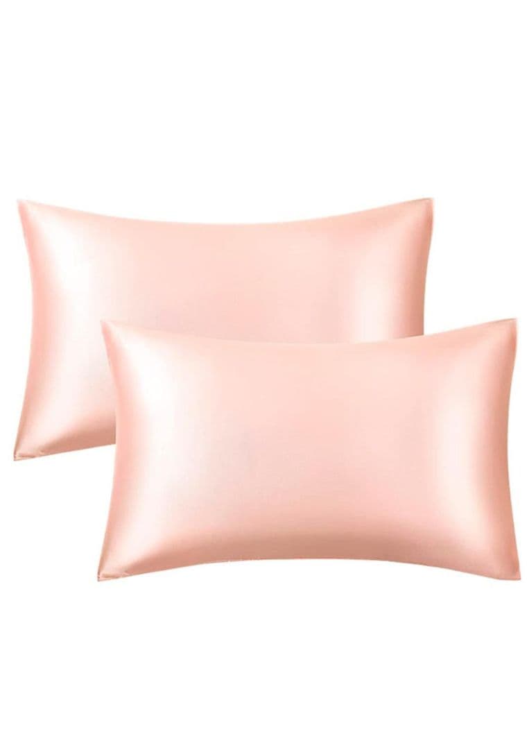 Funda Almohada Satin tipo Seda Set 2 unidades coral 50x70