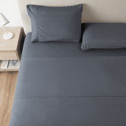 Sabanas 1800 Hotel Ultra Suave Funda Bordada Super King Gris Oscuro