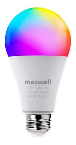 Ampolleta Inteligente LED Maxwell E27 Wifi App Rgb 9 W x1 Blanco