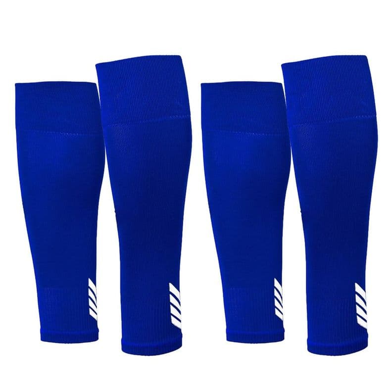 Medias Futbol Deportivas Sin Pie Pantorrillera Fitnics Set 2 Azul