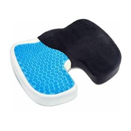 Cojin Lumbar Viscoelastico con Gel Noobe Coxis Asiento Silla Negro
