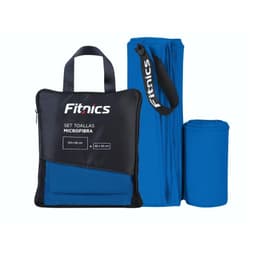 Toalla De Microfibra Set X2 Fitnics 120x60 + 80x30 + Estuche Azul
