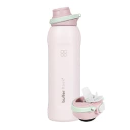 Termo Agua Botella Termica Buffer Acero Inoxidable 1L +Tapas Rosado