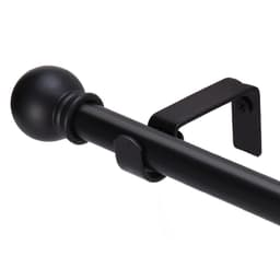 Barra Cortina Casatua Extensible 80 a 210 cm + Soporte Negro