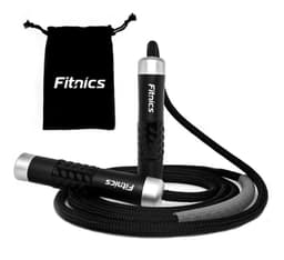 Cuerda para Saltar con Peso Ajustable Fitnics Pro Crossfit Negro