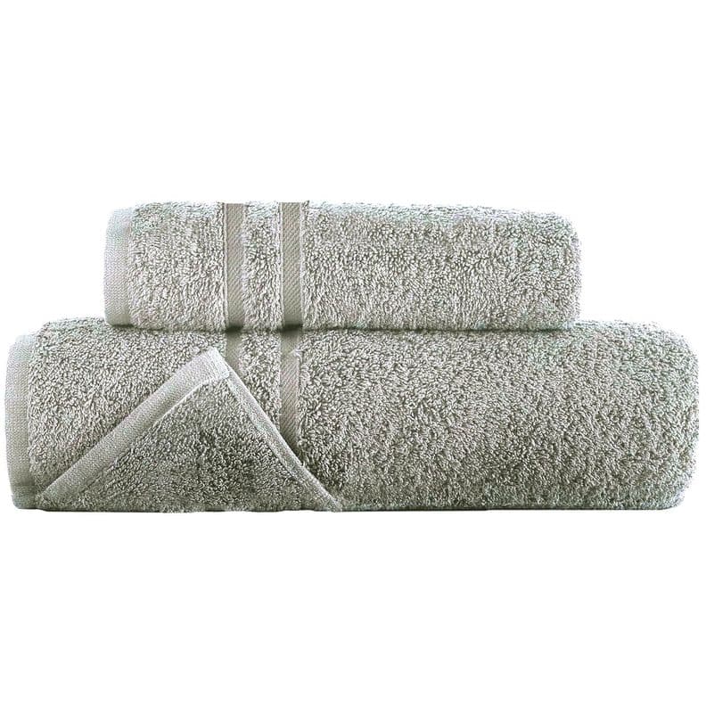 Toallas Bano Premium Set 2 100% Algodon Rosewood Lujo Suave Gris