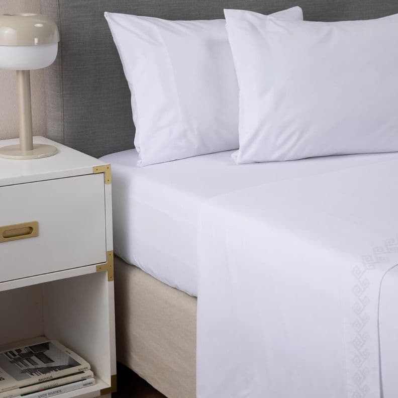 Sabanas 1800 Hotel CasaTua Ultra Suaves Bordadas King Blanco