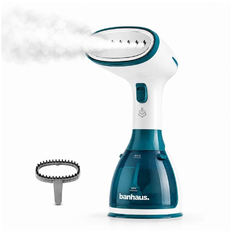 Plancha a Vapor Vertical Vaporizador Ropa Banhaus Portatil Blanco