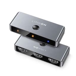 Splitter Switch HDMI 3 en 1 Linkon 4k 60Hz PS Xbox HDTV Gris