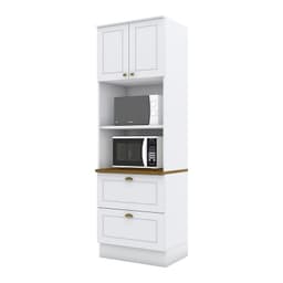 MODULO 2 PUERTAS 2 CAJONES PARA MICROONDAS BLANCO NATUE