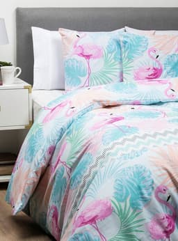 Funda De Plumon Flamingo King Turquesa