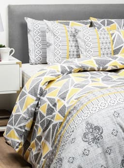 Set Con Funda De Plumon Vella King Gris