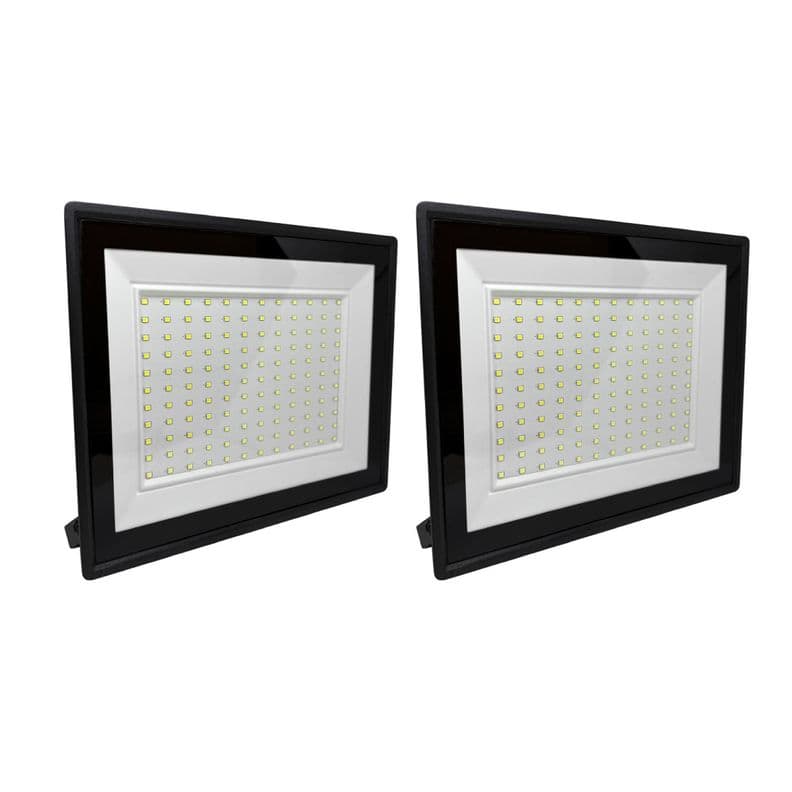 Pack 2 Proyector Led Reflector 150w Ip65 Ik08 Luz Blanca Sec Negro