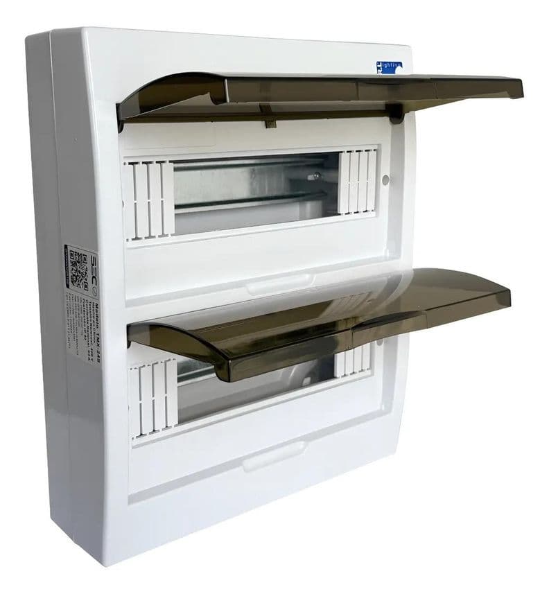 Tablero Electrico Sobreponer Drl 24 Modulos Tapa Clara Sec Blanco