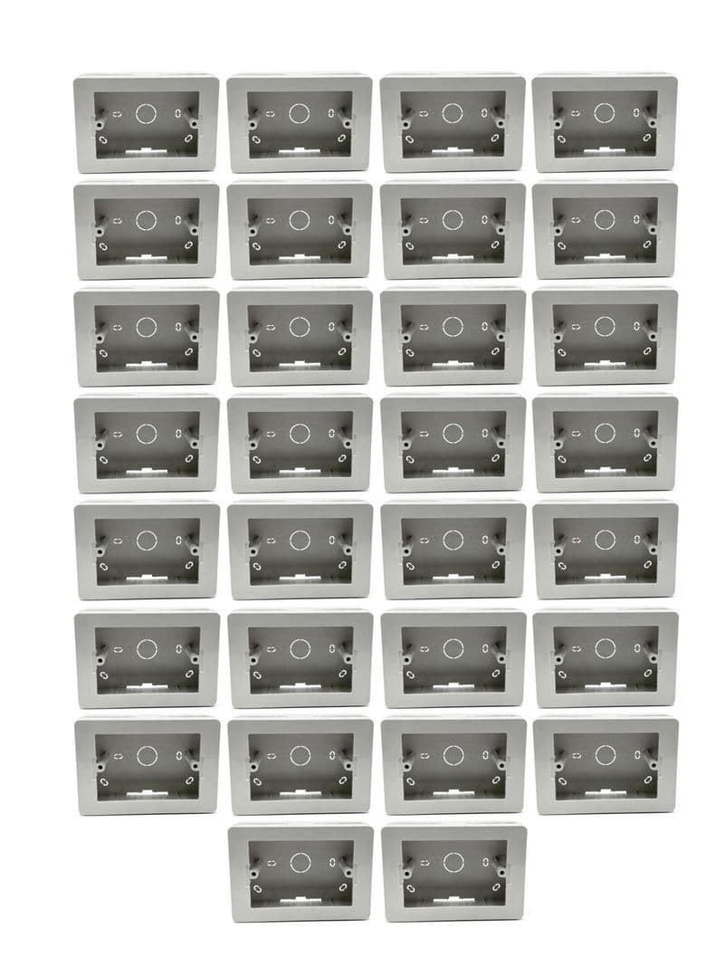 Pack 30 Caja Chuqui Sobrepuesta Pvc con tornillos Certificada Blanco