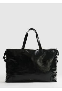 Bolso De Viaje Acharolado Negro