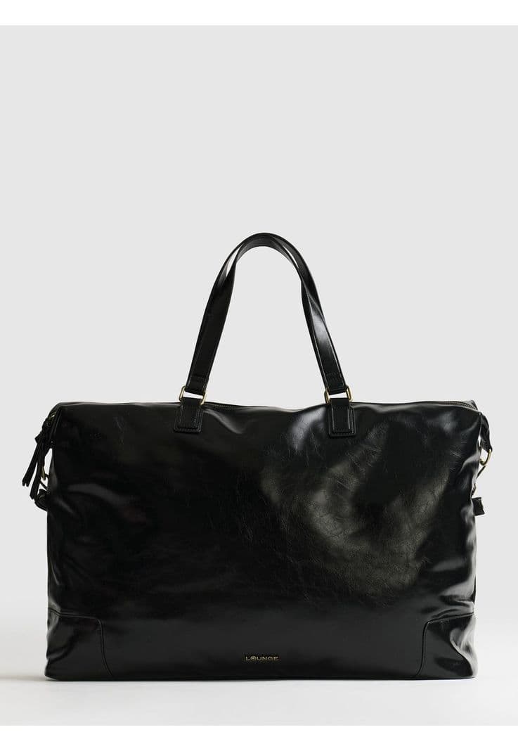 Bolso De Viaje Acharolado Negro