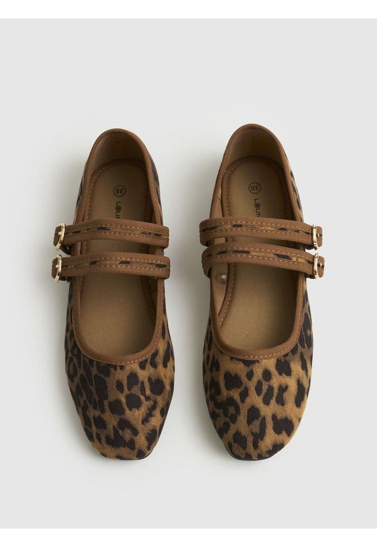 Zapato Ballerina Animal Print Cafe 39