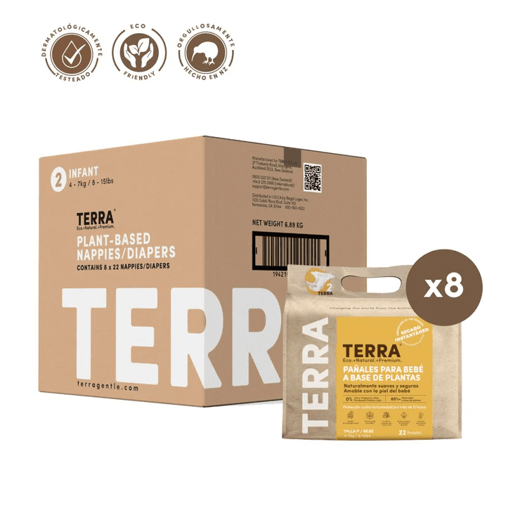 Panales Terra Biodegradables Caja Talla P 176 uns