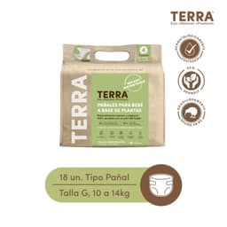 Panales Biodegradables Terra Talla G 18 uns L