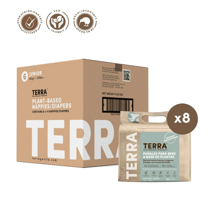 Panales Terra Biodegradables Caja Talla XXG 112 uns
