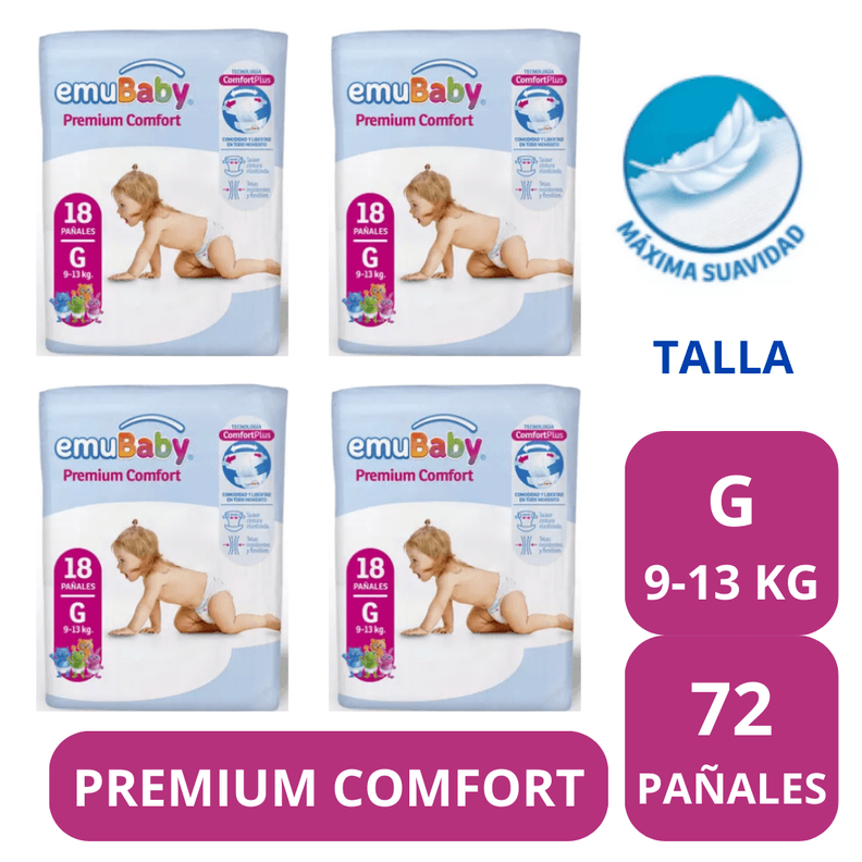 Panal Emubaby Premium Comfort X4 Talla G