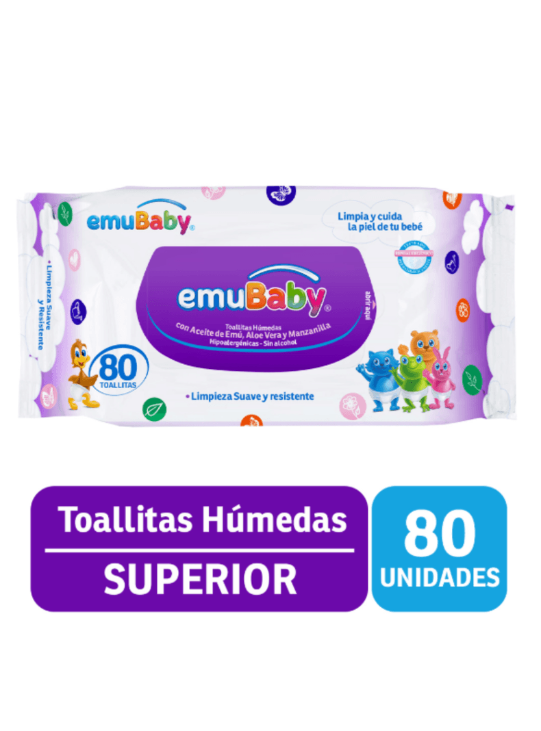 Caja 24 Paquetes Toallas Emubaby Sin Tapa 80 Und C U